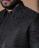 Black Rawsilk Princecoat set