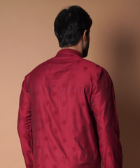 Kurta / Pants - Maroon Motif