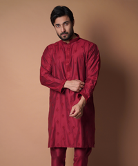 Kurta / Pants - Maroon Motif