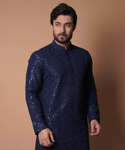 Paisley Dreams - Navy Blue Kurta/Pants set