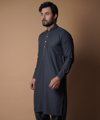 Charcoal Shalwar Kameez - Elegant Traditional Men's Outfit