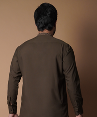 Dark Brown Shalwar Kameez - Traditional Men's Outfit