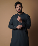 Deep Green Shalwar Kameez - Old School Traditional Men's Outfit