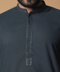 Deep Green Shalwar Kameez - Old School Traditional Men's Outfit