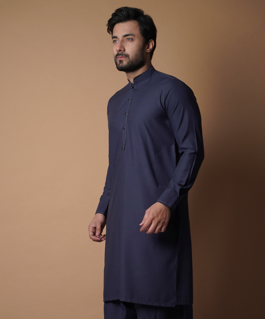 Deep Purple Shalwar Kameez - Elegant Traditional Men's Outfit