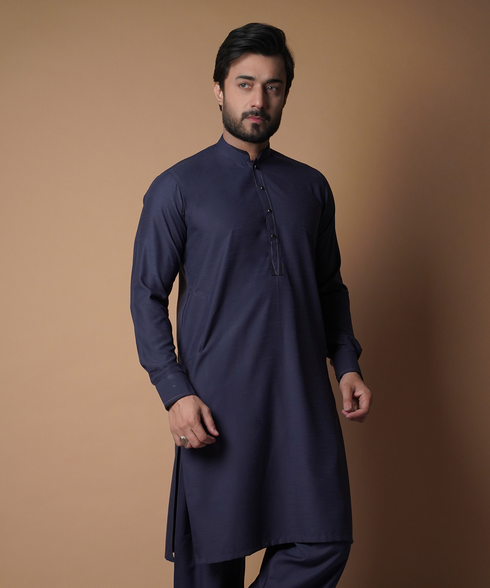 Deep Purple Shalwar Kameez - Elegant Traditional Men's Outfit