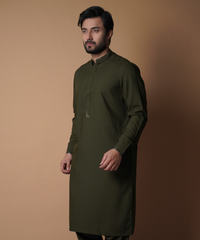 Forest Green Shalwar Kameez - Classic Traditional Men's Outfit