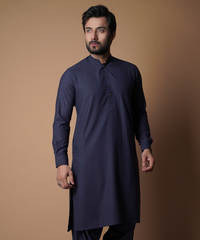 Ink Blue Shalwar Kameez - Traditional Men's Outfit