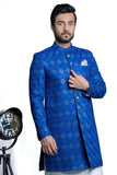  Royal Blue Gardens Short Sherwani with Handcrafted Sequins – Elegant design with intricate sequins for a sophisticated look.