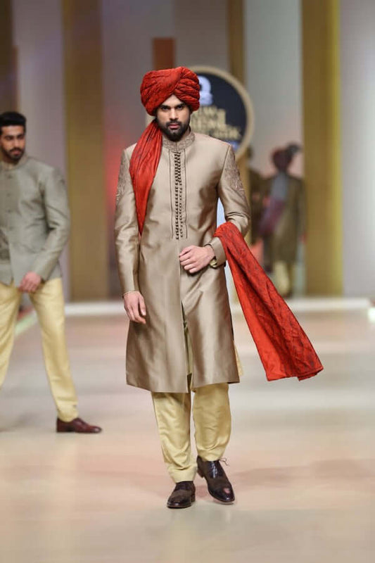 Brown Suiting Sherwani - QHBCW '17