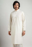 Cream-Colored Jaal Embroidered Shalwar Kameez