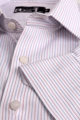 Elegant Pinstripe White Formal Shirt