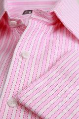 Elegance Pink Striped Formal Shirt