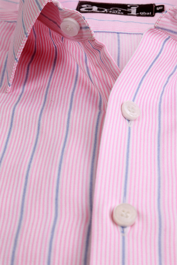 Elegant Pink Stripes Formal Shirt