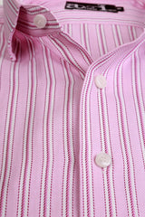 Classic Pink & White Striped Precision Formal Shirt