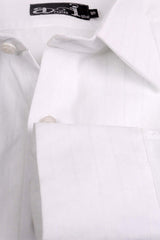 Men's White Box Pattern Formal Shirt