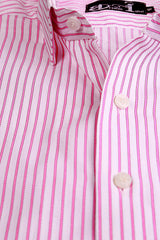 Pink & White Striped Formal Shirt