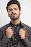 Ash Grey Blended Cotton Shalwar Kameez