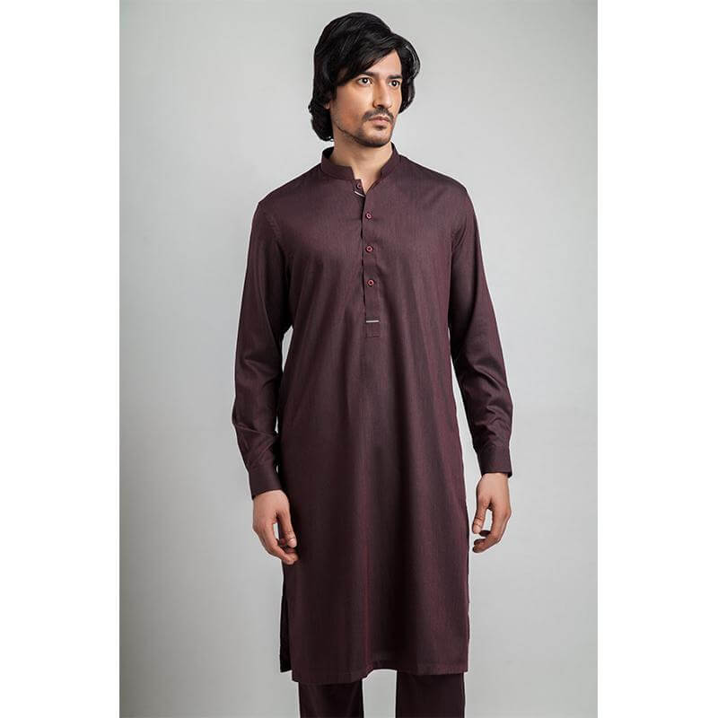 Blood Maroon Kurta and Pyjama Set