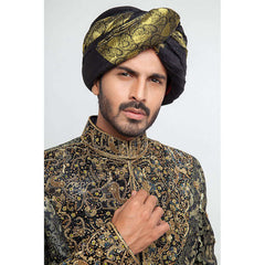 Deep Green Dragon Brocade Form-Fitted Sherwani