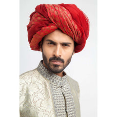 Puter and Ash Grey Pure Brocade Silk Sherwani