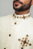 Ivory Brocode Waistcoat For Men 