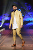 Full Gold Handwoven Silk Sherwani – Minimalist Luxury BCW - 016