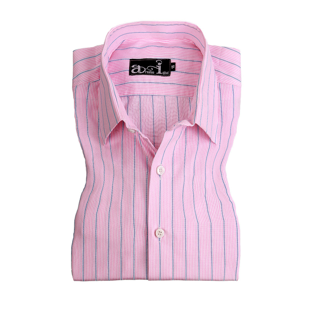 Elegant Pink Stripes Formal Shirt