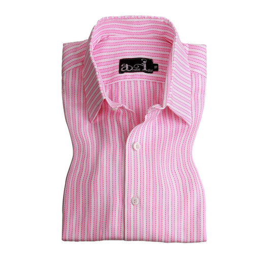 Elegance Pink Striped Formal Shirt