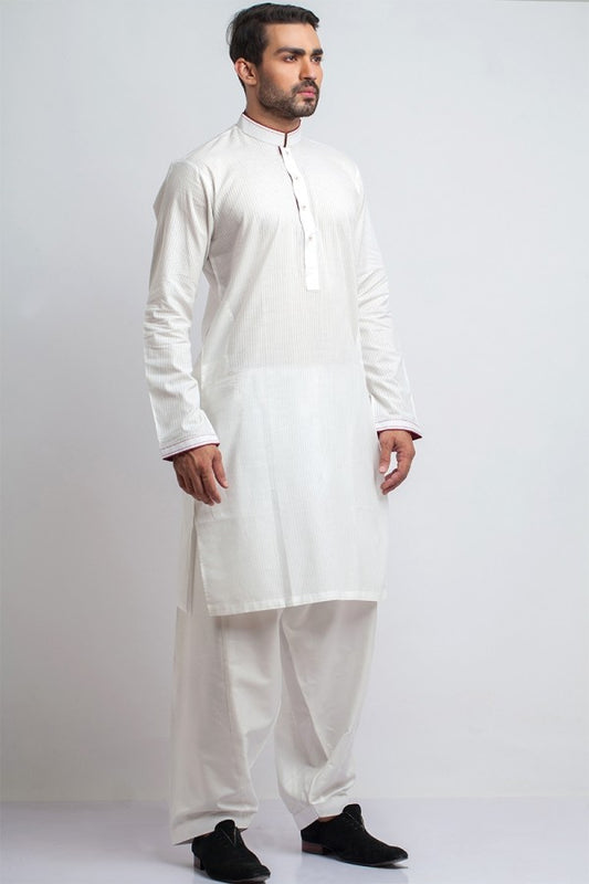 Authentic Handwoven White Cotton Kurta