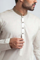 Refined Off-White Cotton Kurta