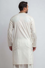 Refined Off-White Cotton Kurta