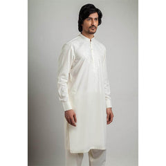 Ivory Kashmiri Motif Embroidered Kurta