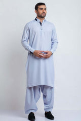 Ice Blue Soft Cotton Classic Shalwar Kameez