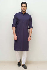 Midnight Blue Viscose Blended Cotton Kurta