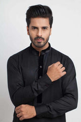 Black Soft Cotton Shalwar Kameez