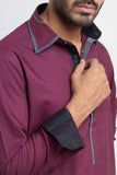 Deep Purple Cotton Blend Shalwar Kameez AI-SHKZ-00143