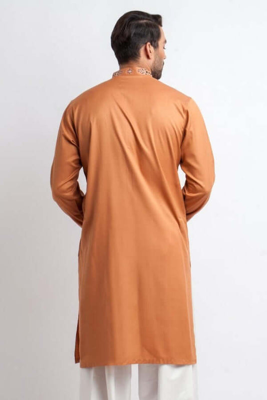 Rustic Lined Fusion Cotton Kurta