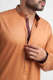 Rustic Lined Fusion Cotton Kurta