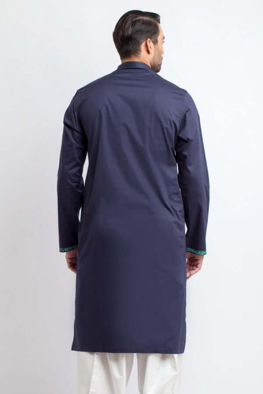 Lilac Blue Cotton Kurta