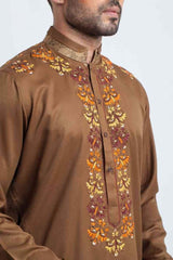 Mustard Embroidered Shalwar Kameez