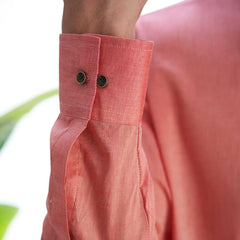 Basic Coral Cotton/Viscose Kurta & Drawstring Trousers AI-EID-0002