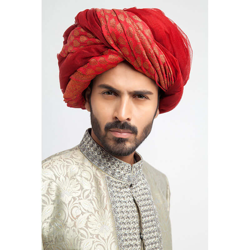Puter and Ash Grey Pure Brocade Silk Sherwani, Elegant Wedding Attire