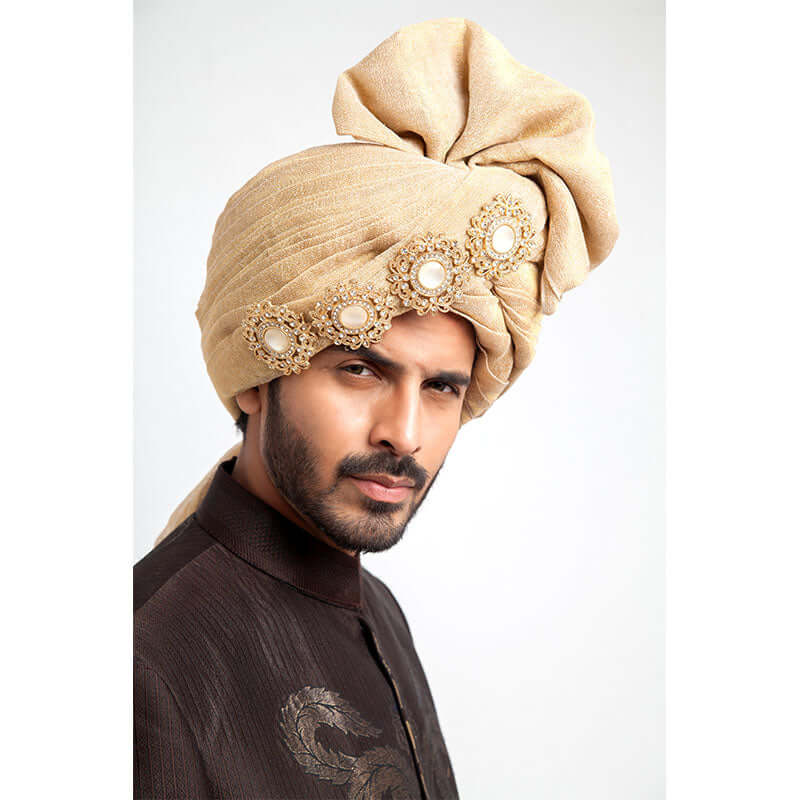 Chocolate Brown Brocade Form-Fitted Sherwani