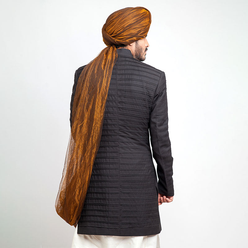 Form-Fitted Short Sherwani